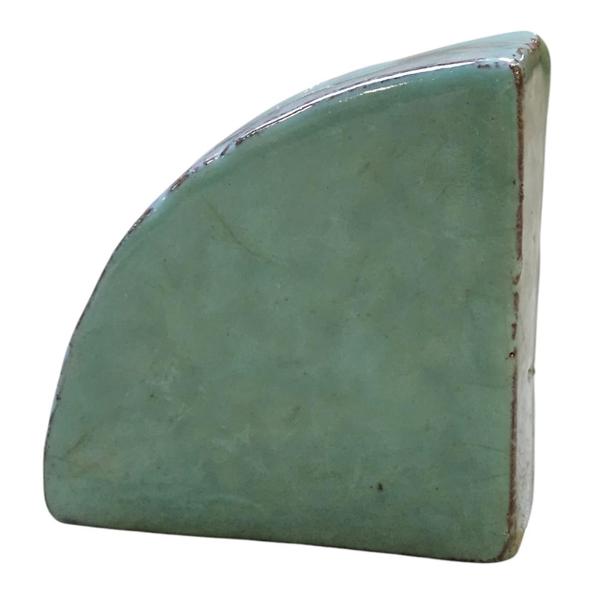 Lot de 3 pieds en céramique Vert Céladon | Les pots de fleurs protègent contre l'engorgement