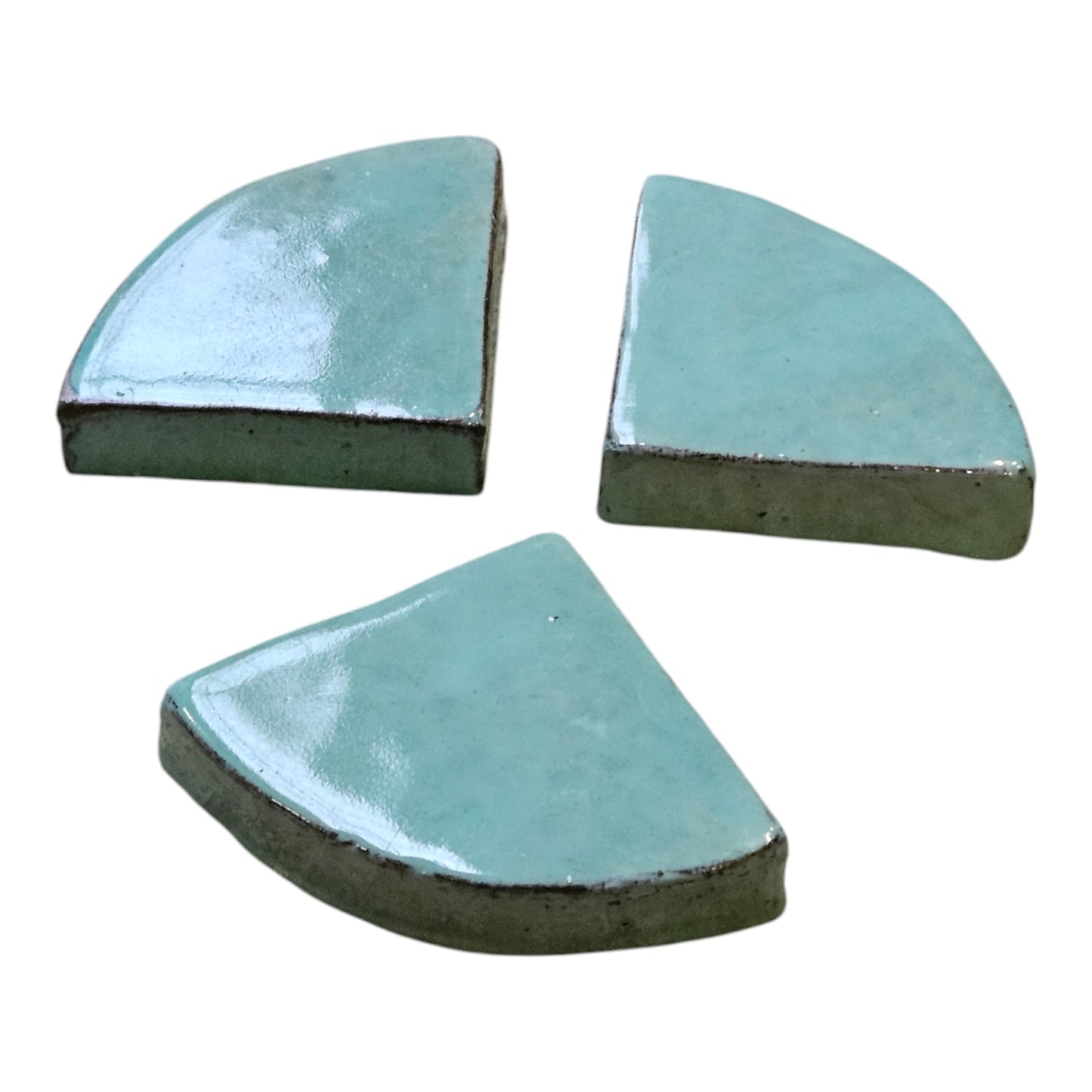 3er Set Keramikfüße Celadon Grün | Pflanzgefäße schützen vor Staunässe