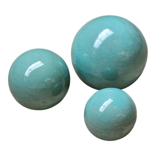 Boule de jardin boule de rose en céramique 28 cm vert céladon