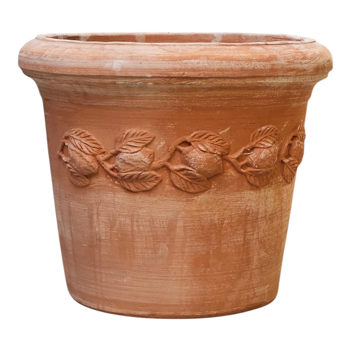 Italienischer Terrakotta-Pflanzkübel aus Galestro-Ton – Ø 60 cm