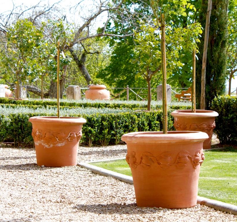Pflanzkübel Terrakotta XXL Siena Limoni 60 cm 4er SET