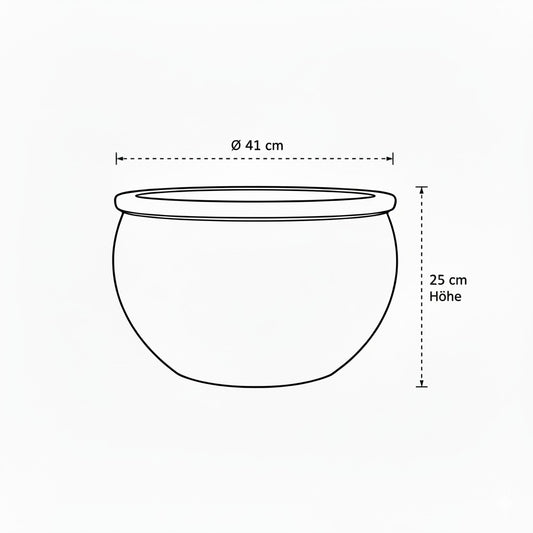 Keramik Pflanzschale "Bavaria" Jade-Grün – Wählbare Größen (30-52cm)