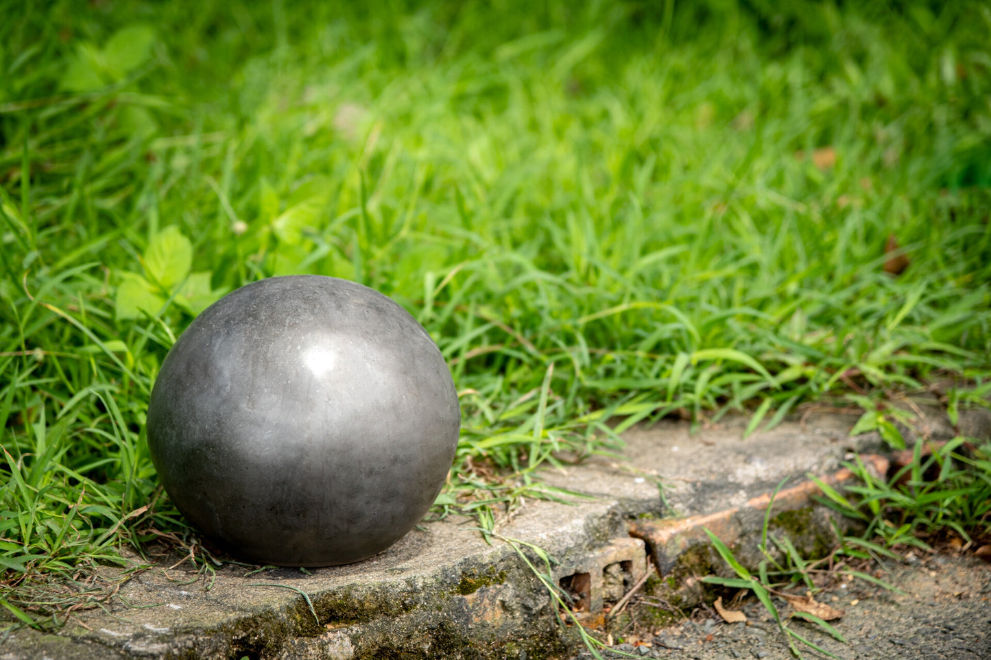 Gartenkugeln Rosenkugeln Keramik 4er Set Anthrazit glasiert