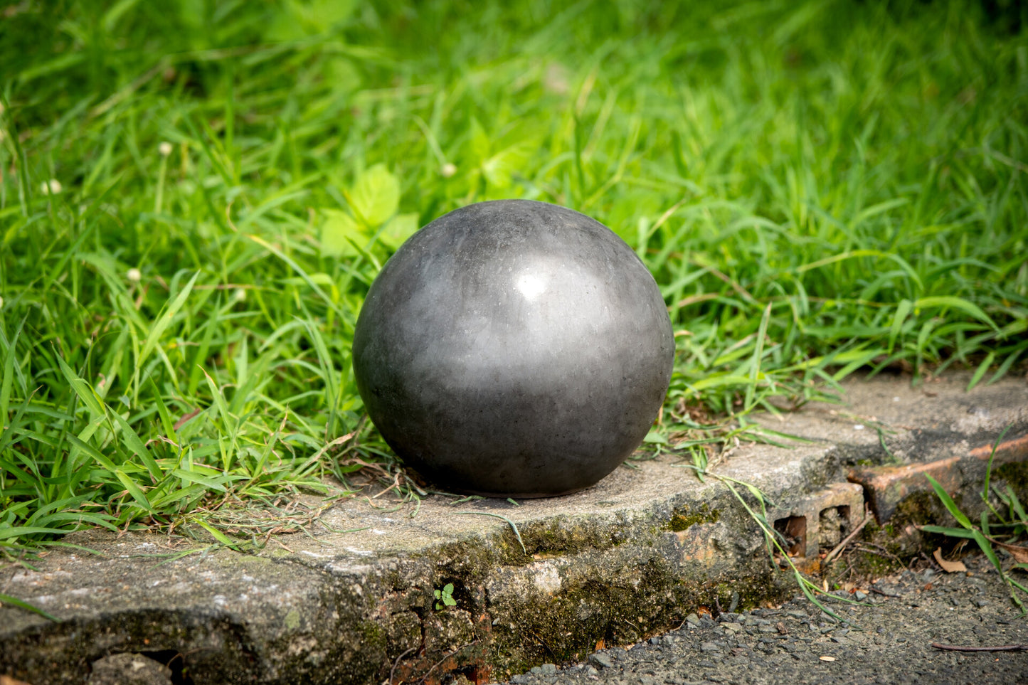 Gartenkugeln Rosenkugeln Keramik 3er Set Anthrazit glasiert