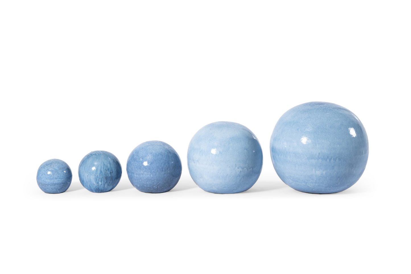 Gartenkugel Keramik 36cm Azur Blau