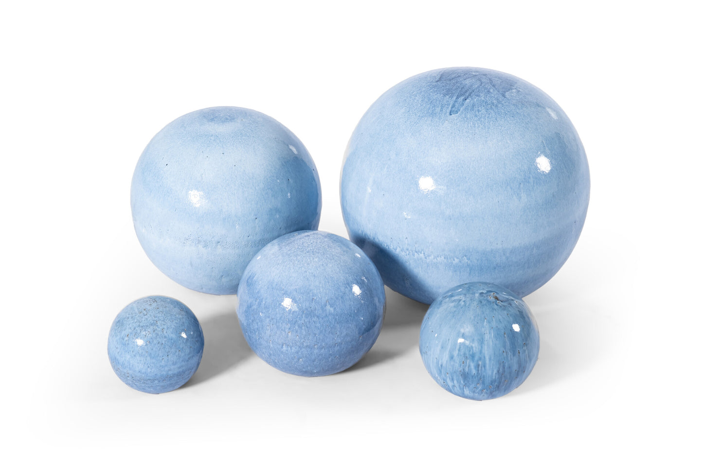 Gartenkugel Keramik 36cm Azur Blau