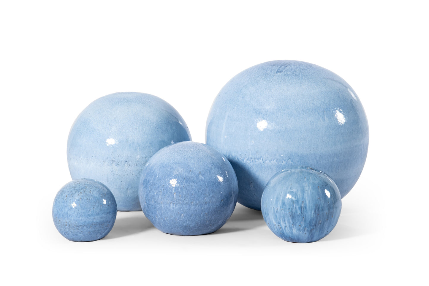 Gartenkugel Keramik 36cm Azur Blau