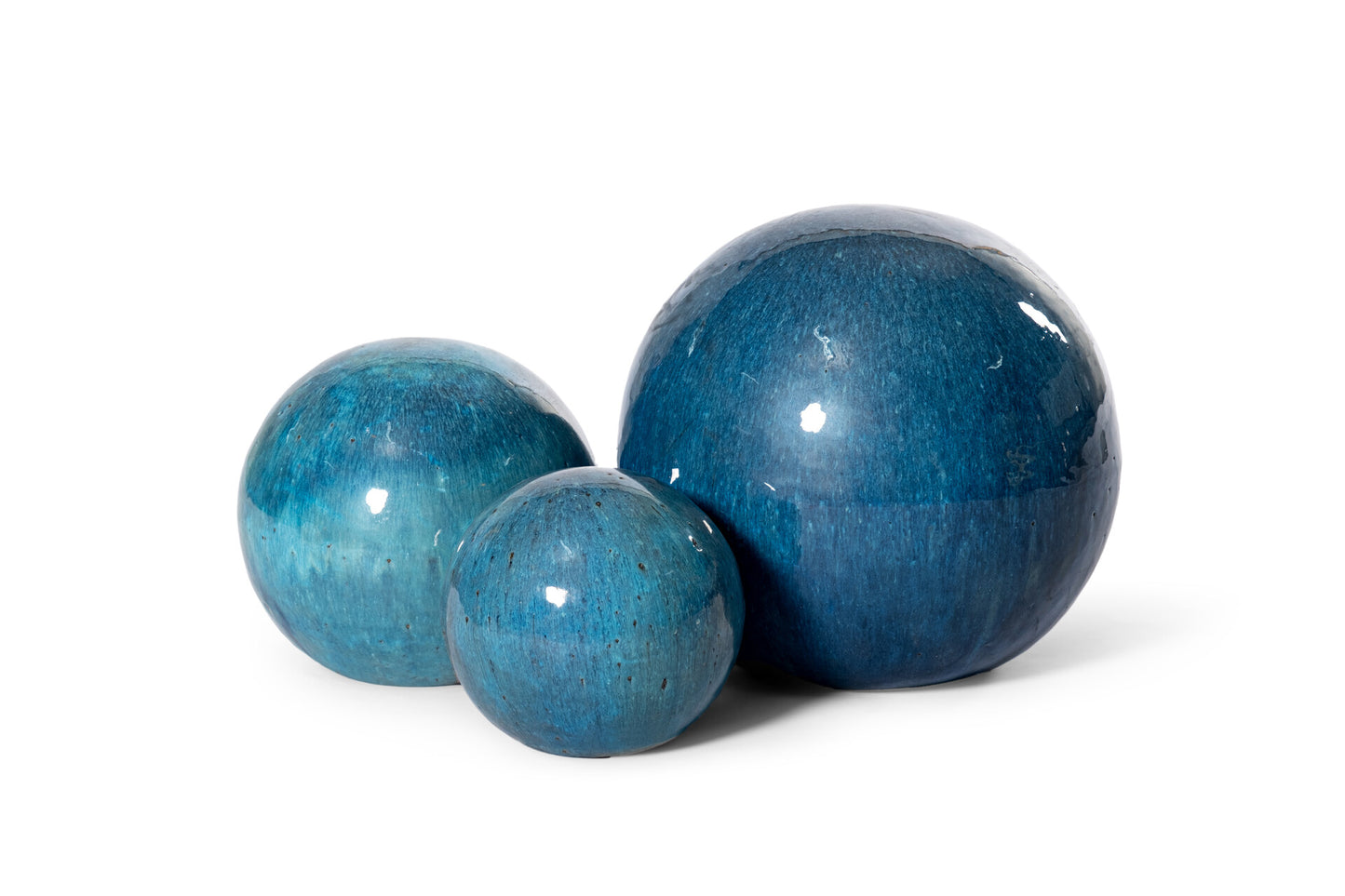 Gartenkugel Rosenkugel Keramik 28cm Jade Grün