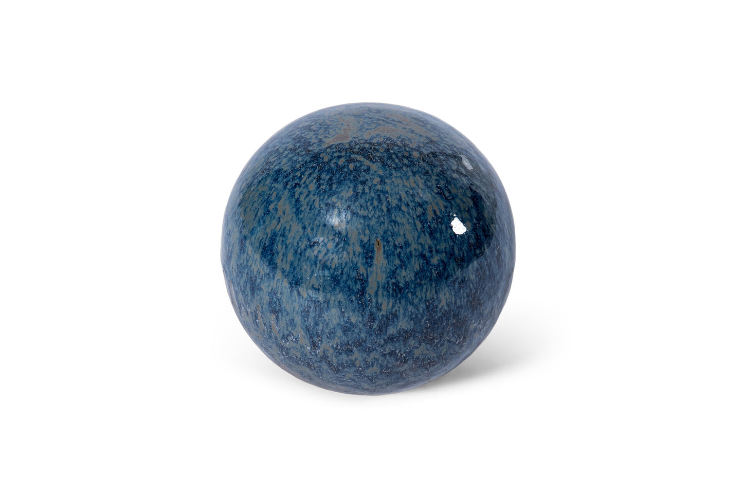 Gartenkugeln Keramik 3er Set Rost Blau