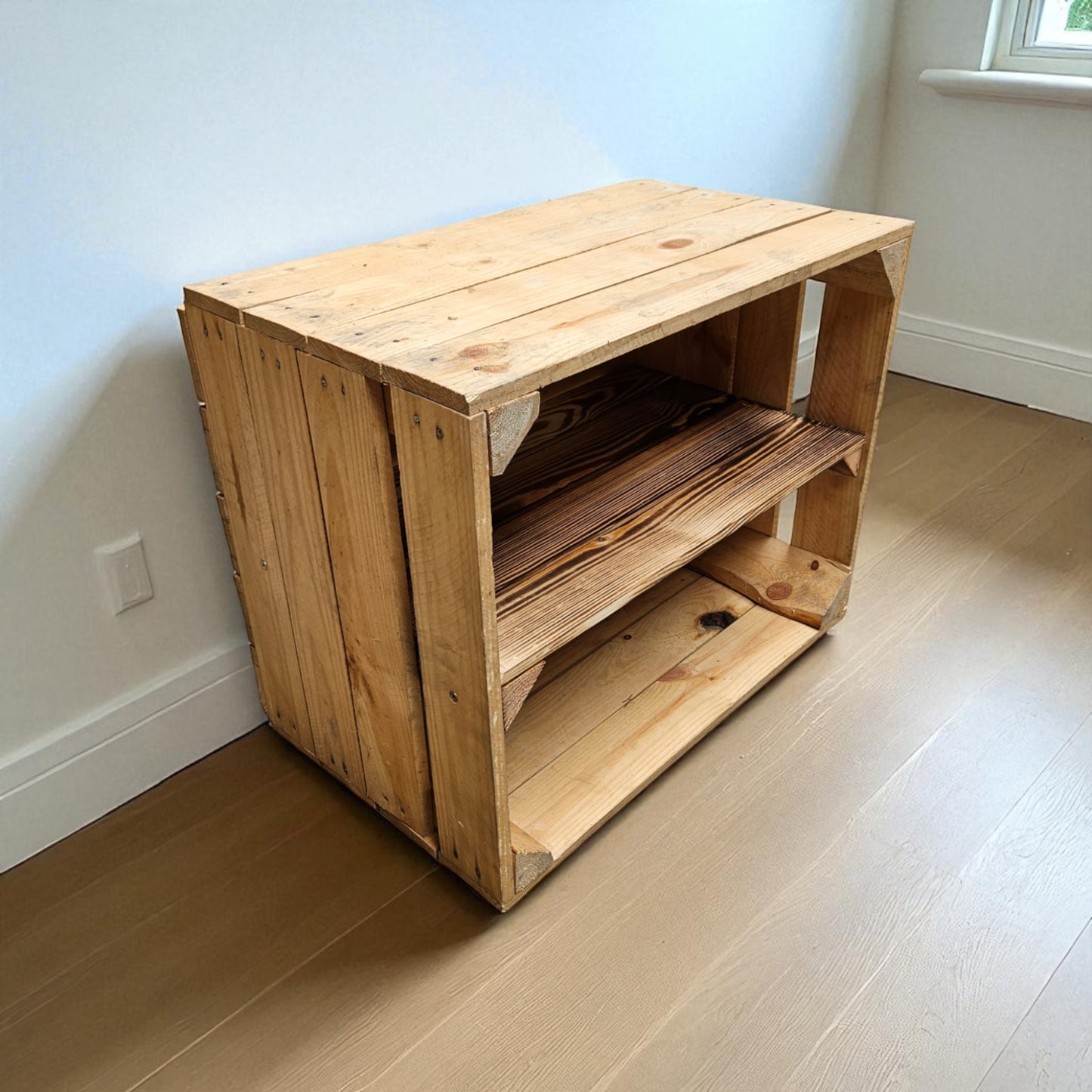 Holzkiste Obstkiste Vintage 50x40x30cm Boden Lang