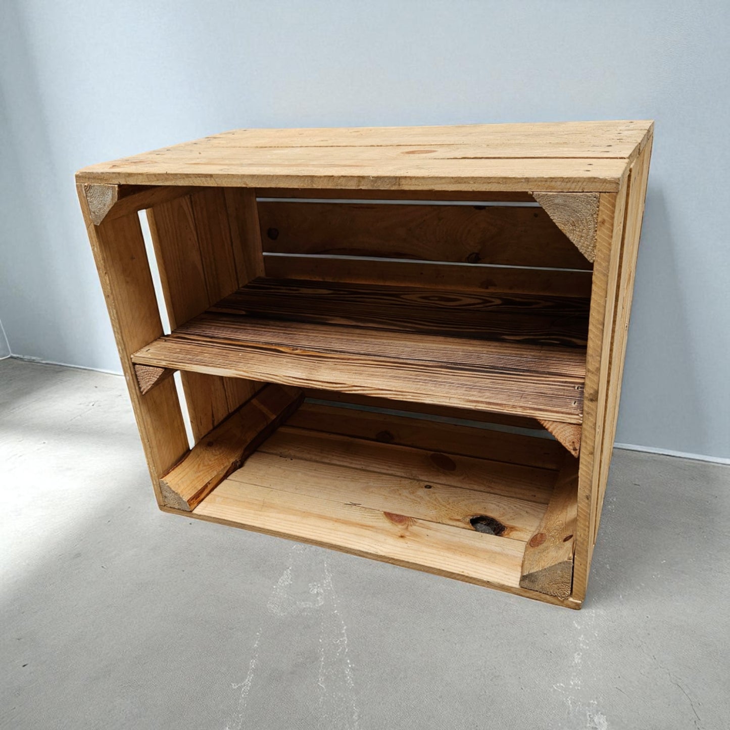 Holzkiste Obstkiste Vintage 50x40x30cm Boden Lang