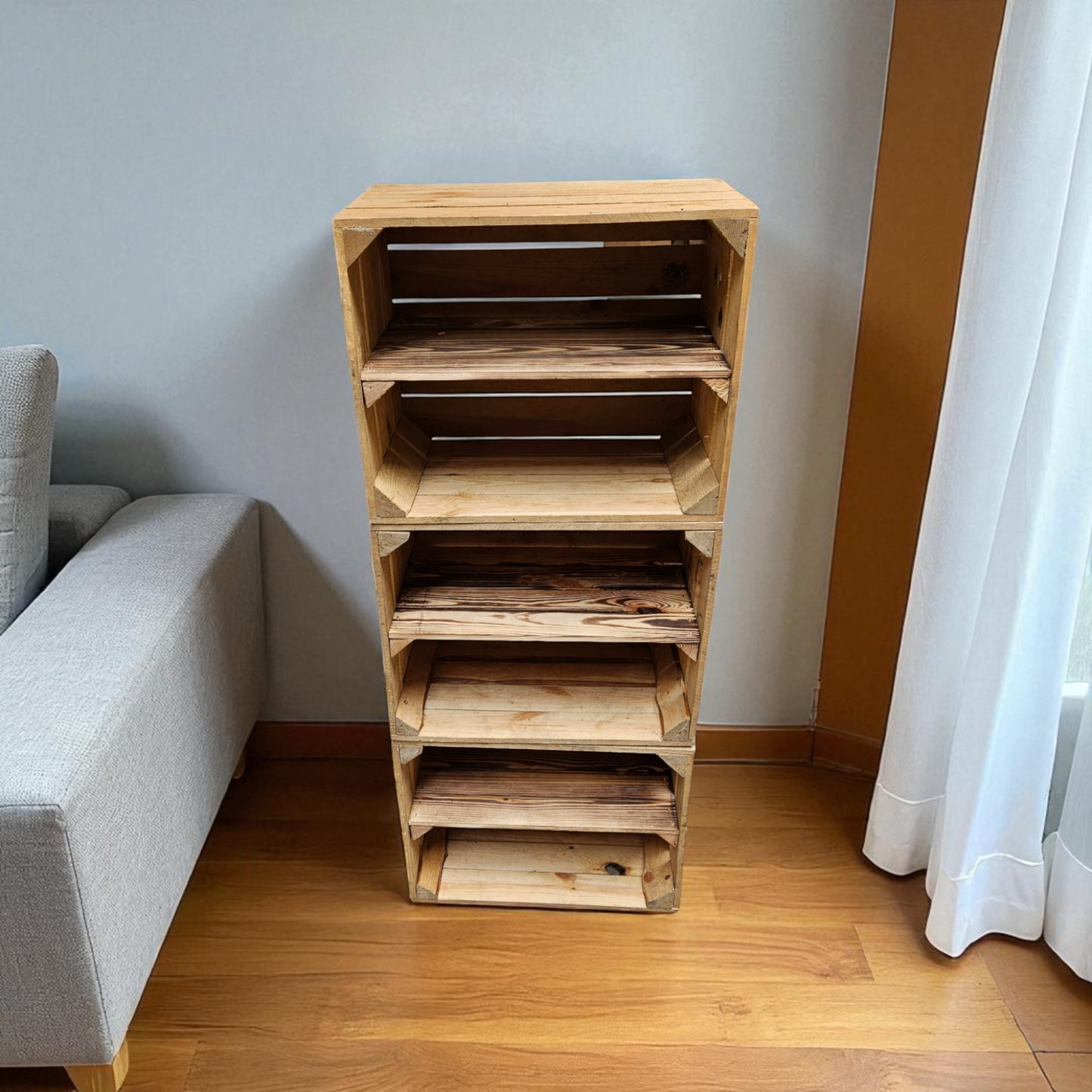 Holzkisten Vintage 3er Set 50 x 40 x 30cm Ablage Lang