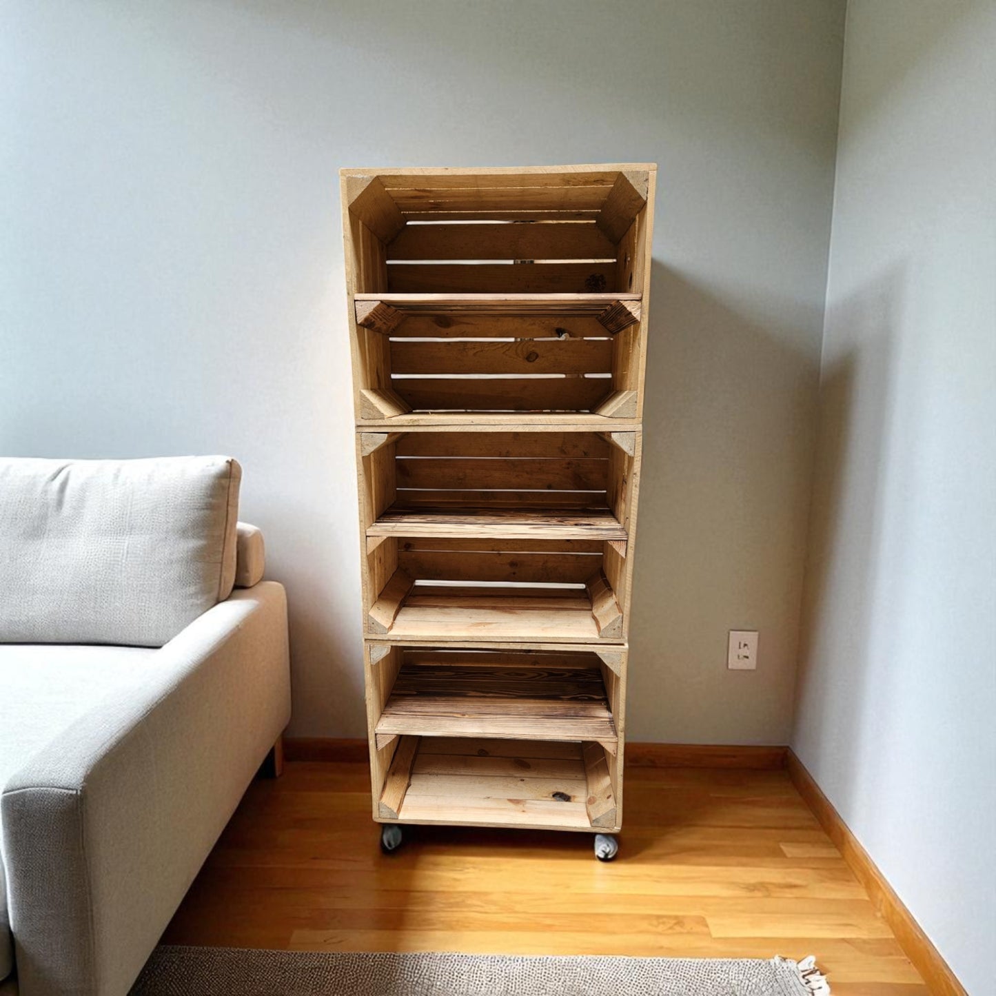 Holzkisten Vintage 3er Set 50 x 40 x 30cm Ablage Lang