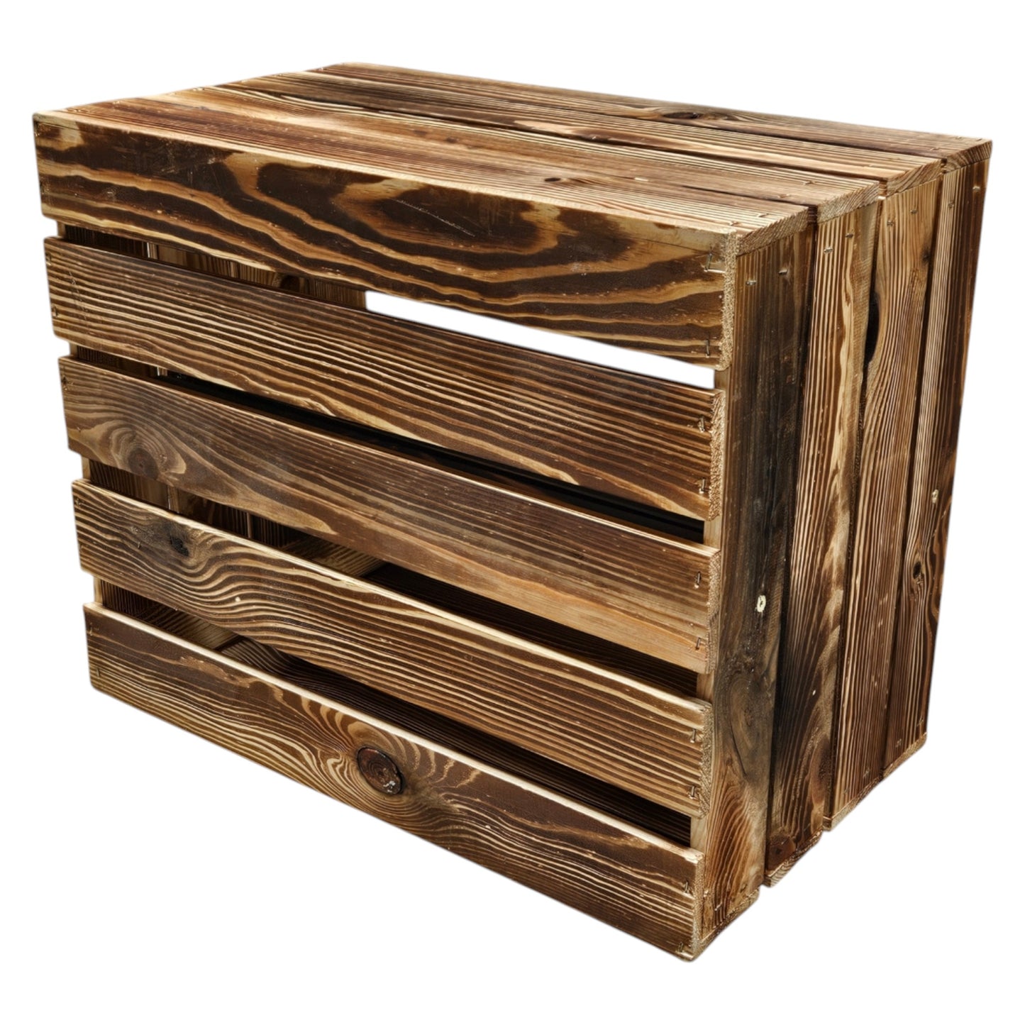 Obstkisten Geflammt mit Zwischenboden Lang 50x40x30cm 6er SET