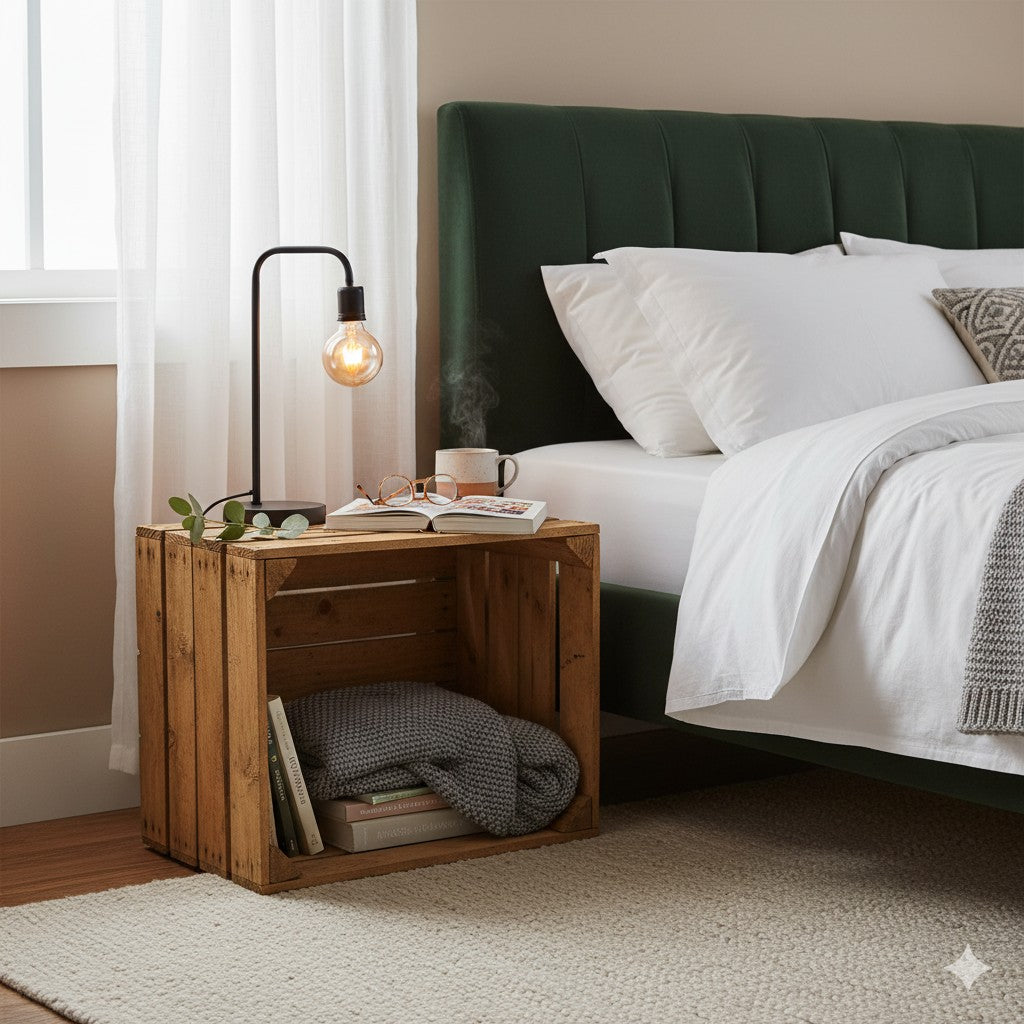 Holzkisten 6er Set Vintage Natur 50 x 40 x 30cm massiv und robust