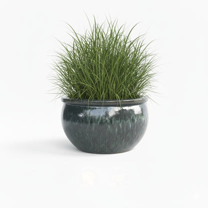 Keramik Pflanzschale "Bavaria" Moosgrün – Wählbare Größen (30-52cm)