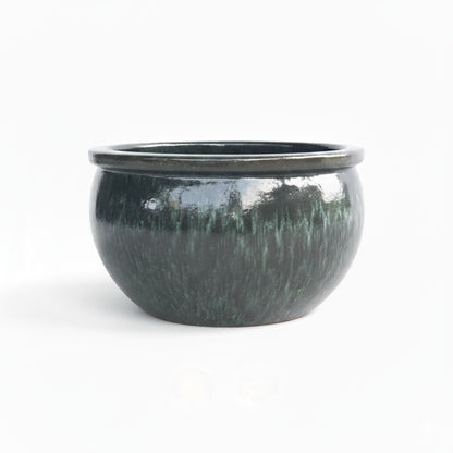 Keramik Pflanzschale "Bavaria" Moosgrün – Wählbare Größen (30-52cm)