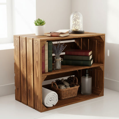 Obstkisten 3er Set 50 x 40 x 30cm Ablage Lang Geflammt