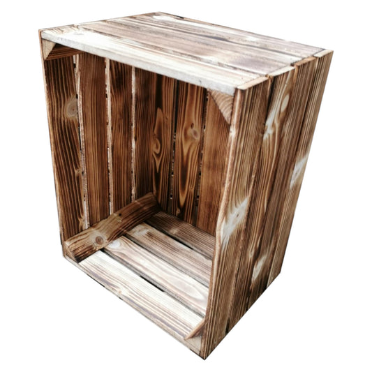 Holzkiste 50x40x30cm Geflammt