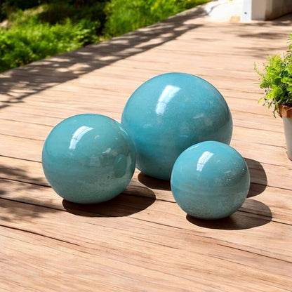 Gartenkugel Rosenkugel Keramik 28cm Celadon Grün