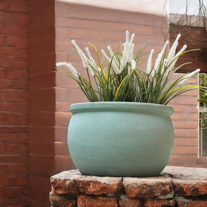Blumentopf Pflanzgefäß Keramik Modell "Bavaria" 40cm Jade Grün