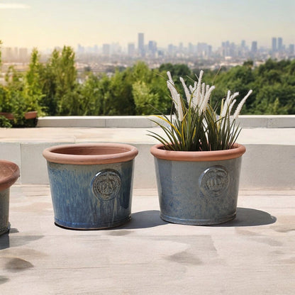 Blumentopf Pflanzgefäß Modell "Provence I" 34cm Rusty Blue