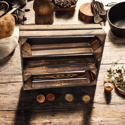 Gewürzregal Lang 50 x 40 x 15cm Geflammt B-WARE
