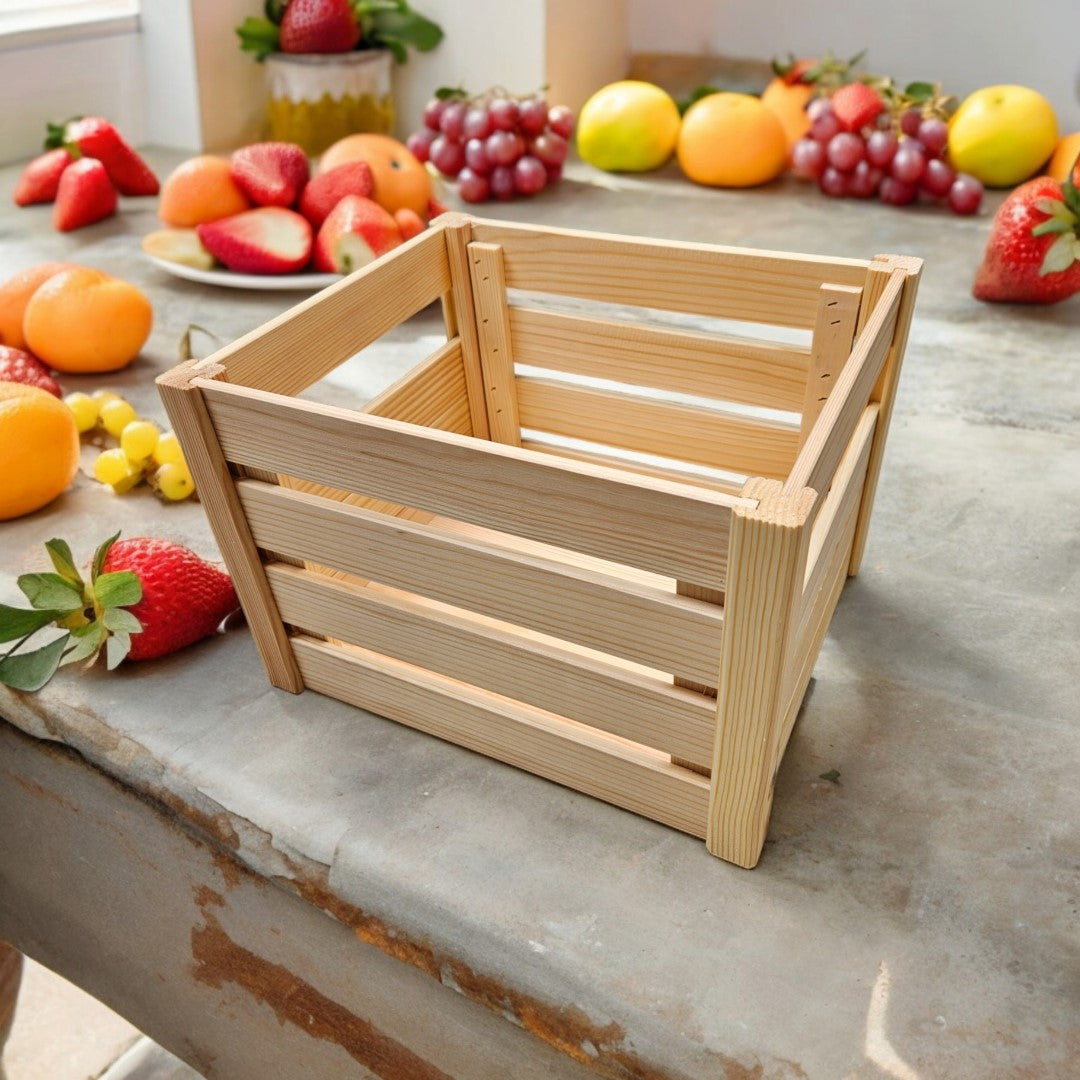 obst aufbewahrung diy DIY Holzkiste zum Selbstaufbau | Vintage Aufbewahrung & Fahrradkorb