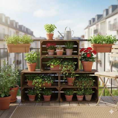 Holzkisten Geflammt 50 x 40 x 30cm mit Regalböden Lang DIY