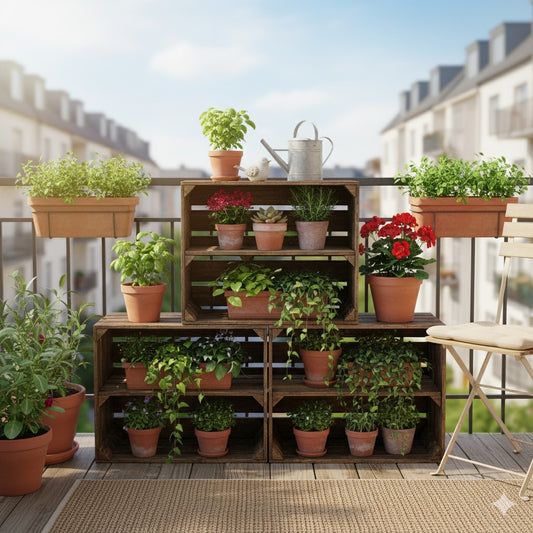 Holzkisten Geflammt 50 x 40 x 30cm mit Regalböden Lang DIY