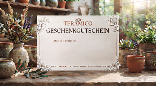 Teramico Geschenkgutschein – Freude verschenken & handgefertigte Produkte wählen