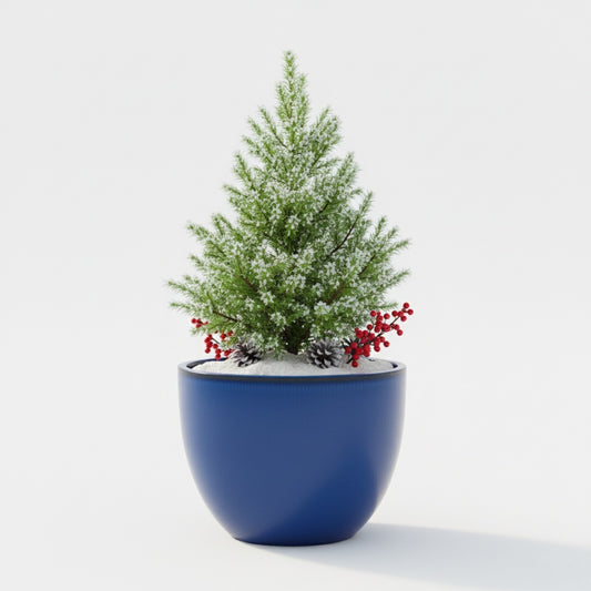 Keramik Pflanzgefäß "Egg Pot" Royal Blau – Wählbare Größen (21-48cm)