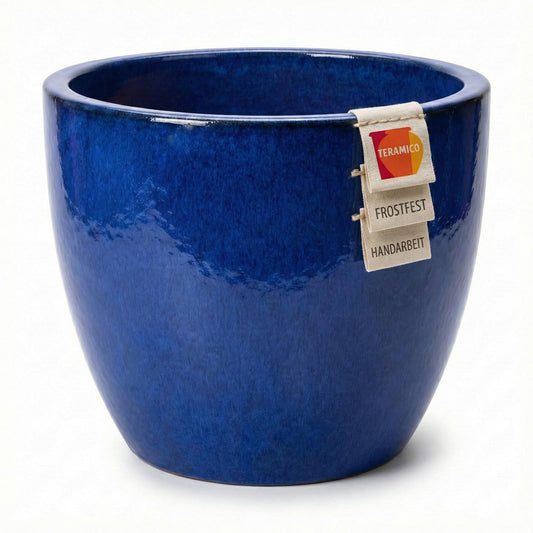 Keramik Pflanzgefäß "Egg Pot" Royal Blau – Wählbare Größen (21-48cm)