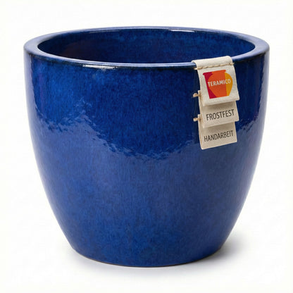 4er Set XXL Pflanzkübel Eggpot Ø 60cm Royalblau Keramik