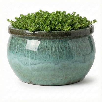 Pflanzgefäß Bavaria Moosgrün 35cm - Frostfester Blumenkübel 14 Liter