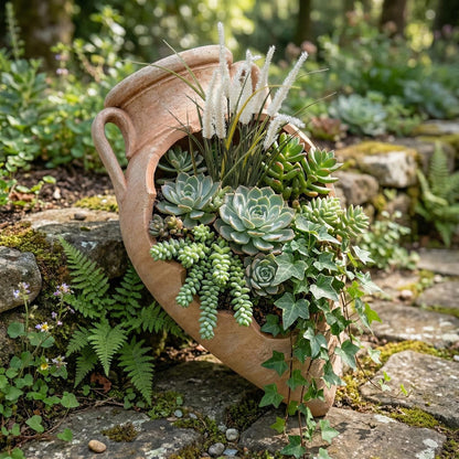 Anfore Amphore Taligata 30 cm Frostfest Terracotta Italien