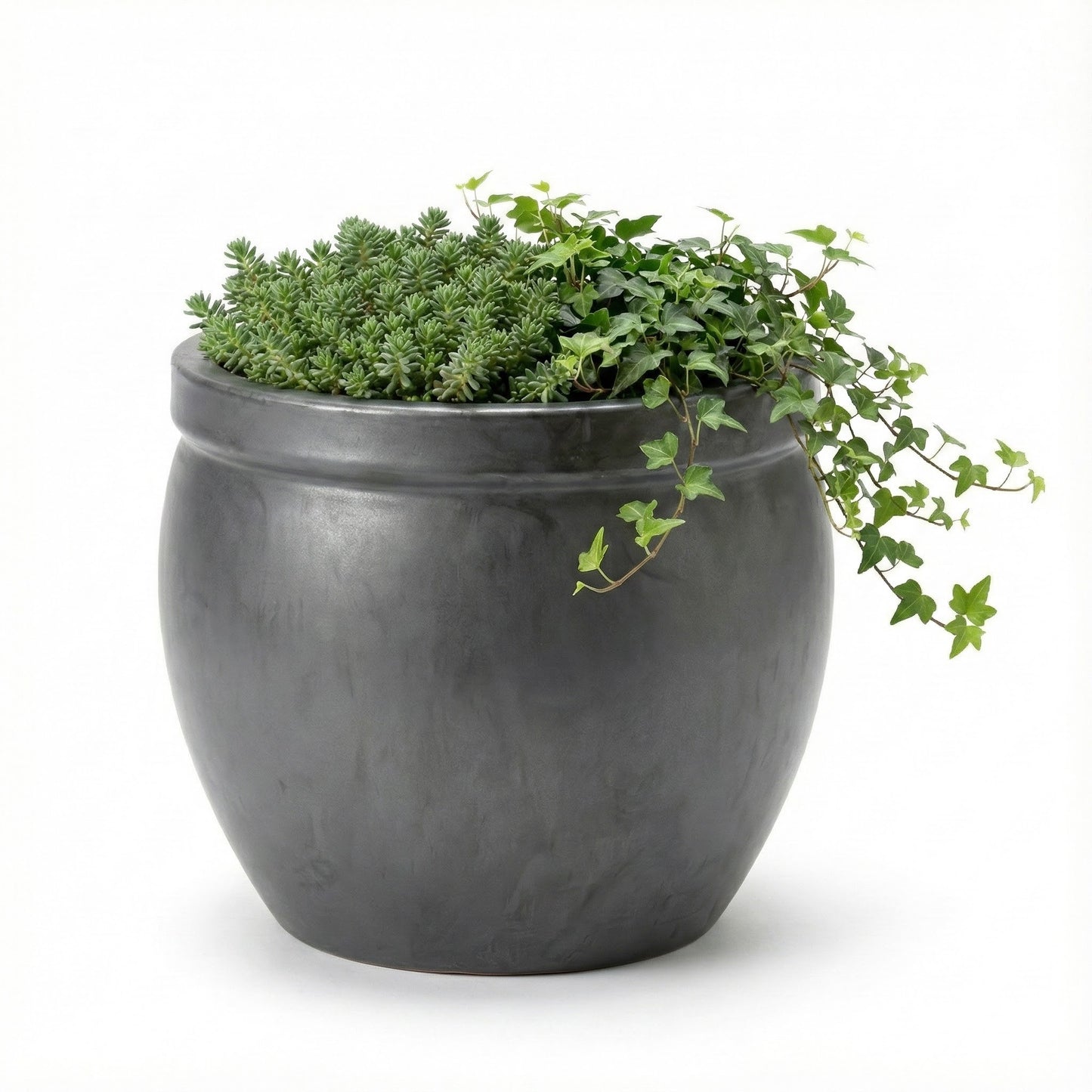 Keramik Pflanzgefäß "Bavaria" Anthrazit – Wählbare Größen (21-37cm