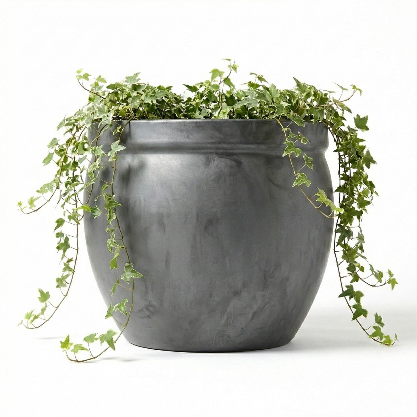 Keramik Pflanzgefäß "Bavaria" Anthrazit – Wählbare Größen (21-37cm
