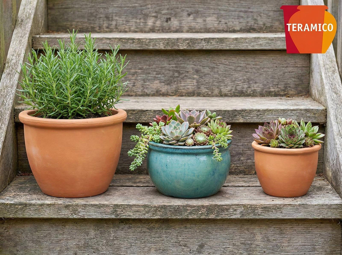 Pflanzgefäß Keramik "Bavaria" Grün – Ø 28 - 49 cm Frostfest