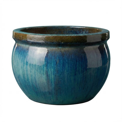 Pflanzgefäß Keramik "Bavaria" Grün – Ø 28 - 49 cm Frostfest