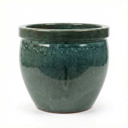 Pflanzgefäß Keramik "Bavaria Tall" Moosgrün Ø 21 - 37 cm Frostfest