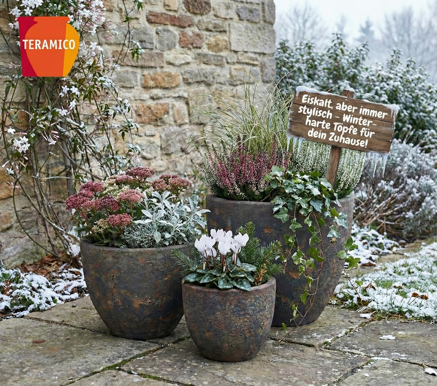 Keramik Pflanzgefäß "Egg Pot" Lava Braun Ø 29cm – Geschliffen & Struktur