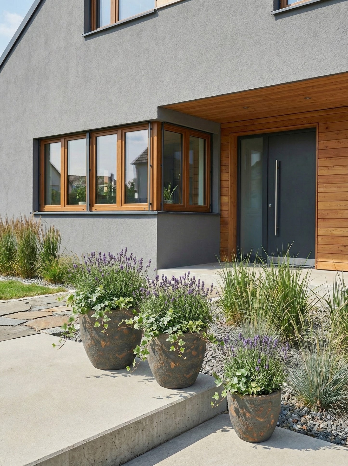 Keramik Pflanzgefäß "Egg Pot" Lava Braun Ø 21cm – Geschliffen & Struktur