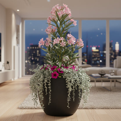 Keramik Pflanzgefäß "Egg Pot" Anthrazit – Wählbare Größen (21-48cm)