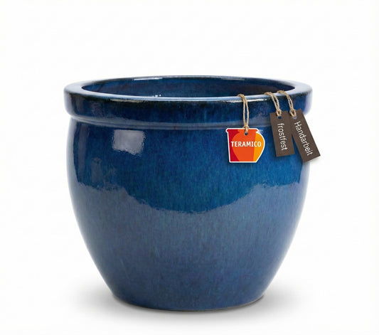 Keramik Pflanzgefäß-Serie "Bavaria Tall" Royal Blau – Wählbare Größen