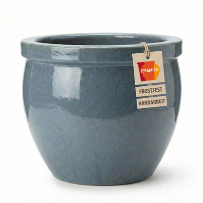 Pflanzgefäß Keramik "Bavaria Tall" Antik-Grau Ø 21 - 37 cm Frostfest