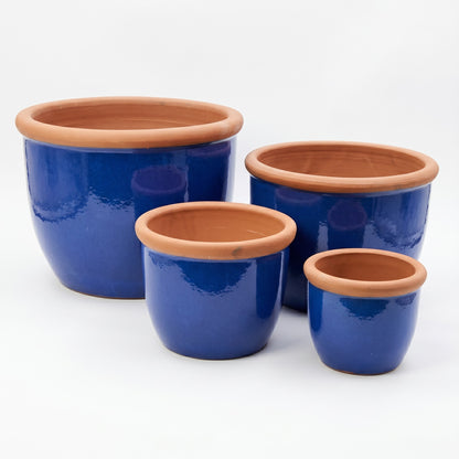 Pflanztopf Keramik FARMER Royalblau – Ø 19 x 16 cm