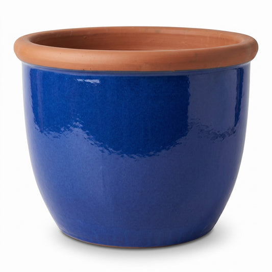 Pflanztopf Keramik FARMER Royalblau – Ø 36 x 28 cm