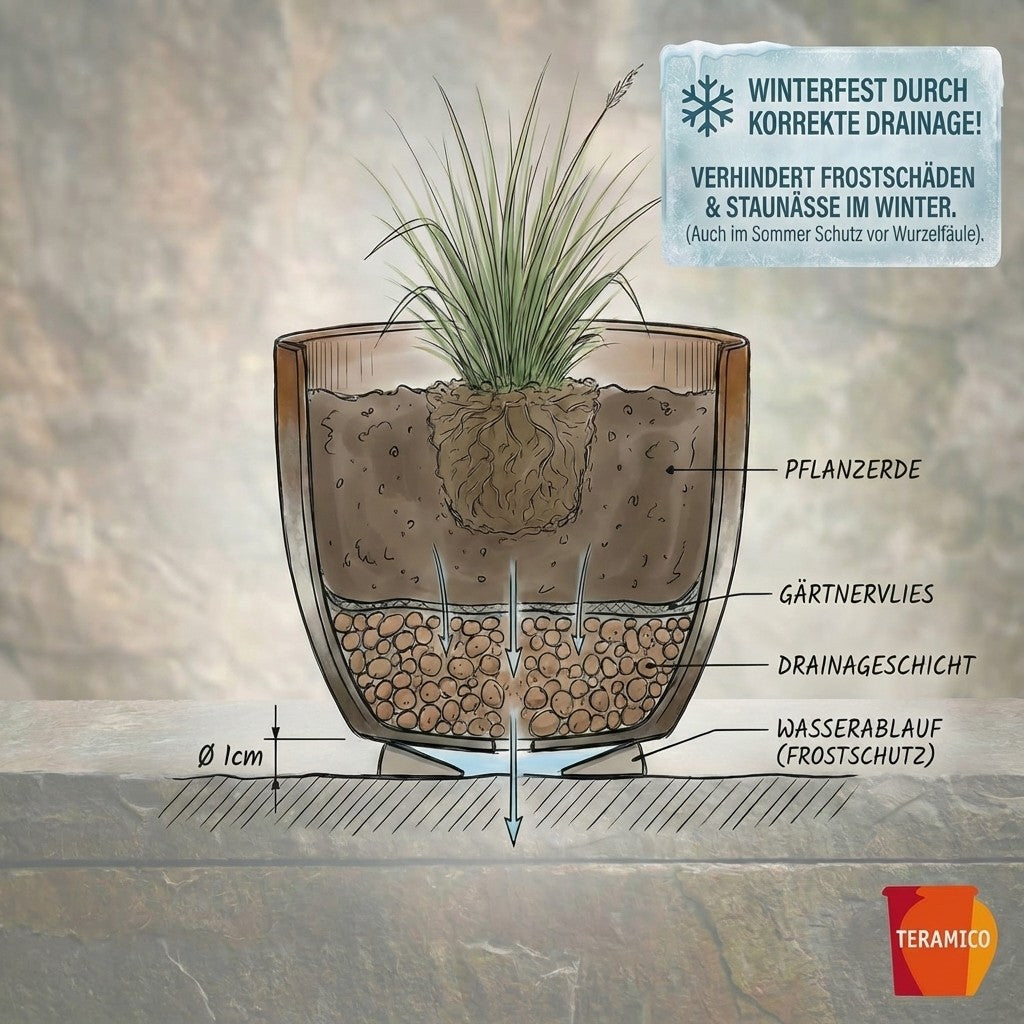Pflanzgefäß "Egg Pot" Lava Grün – Ø 21 bis 38 cm – Geschliffene Struktur