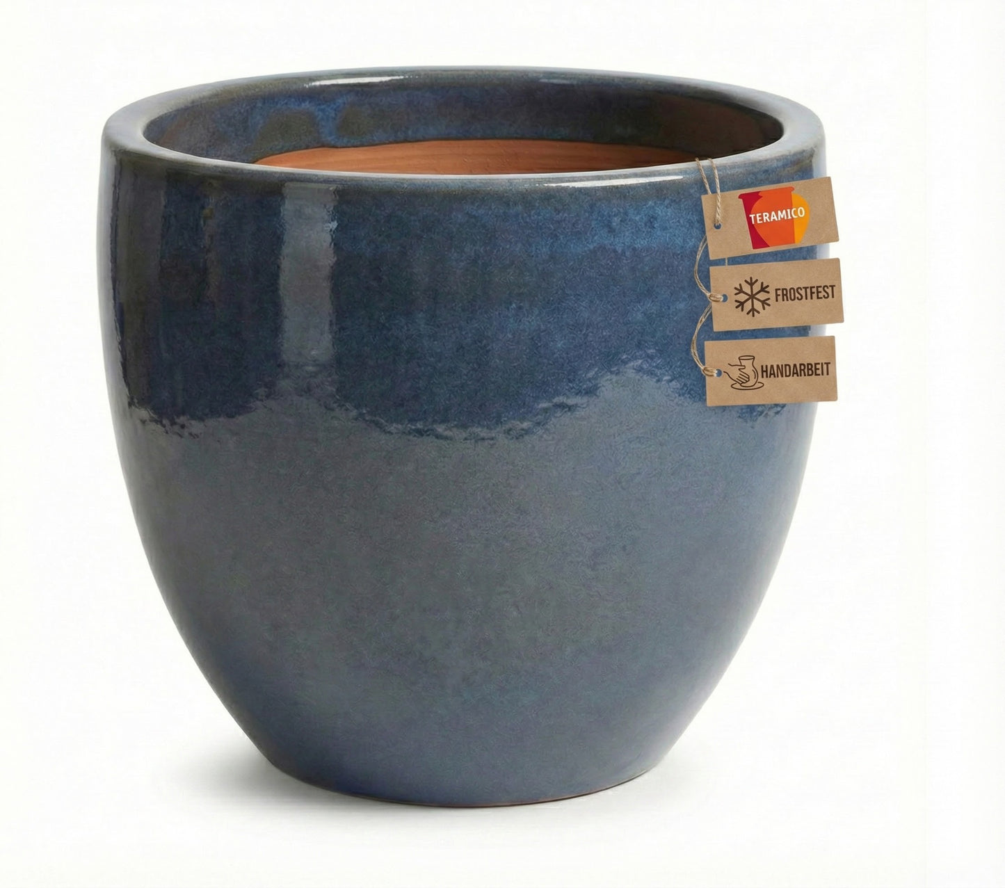 Pflanzgefäß "Egg Pot" Dunkelgrau – Ø 21 bis 48 cm – Frostfestes Steinzeug